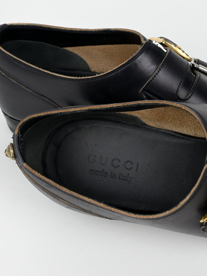 Quebec Leather Monk Strap Shoes
