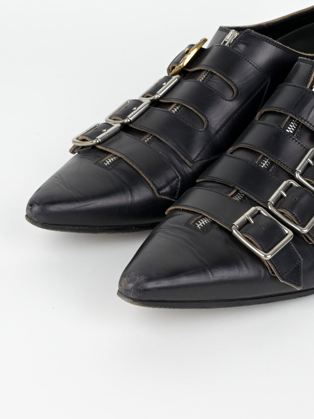 Quebec Leather Monk Strap Shoes