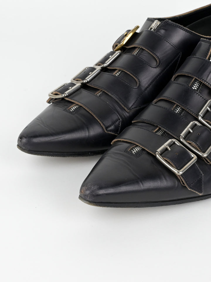 Quebec Leather Monk Strap Shoes