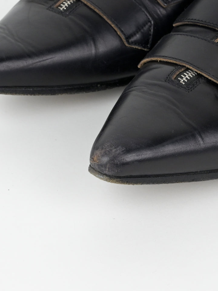 Quebec Leather Monk Strap Shoes