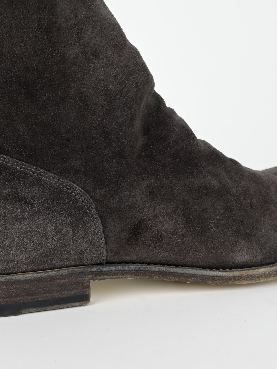 Suede Back Zip Ankle Boots