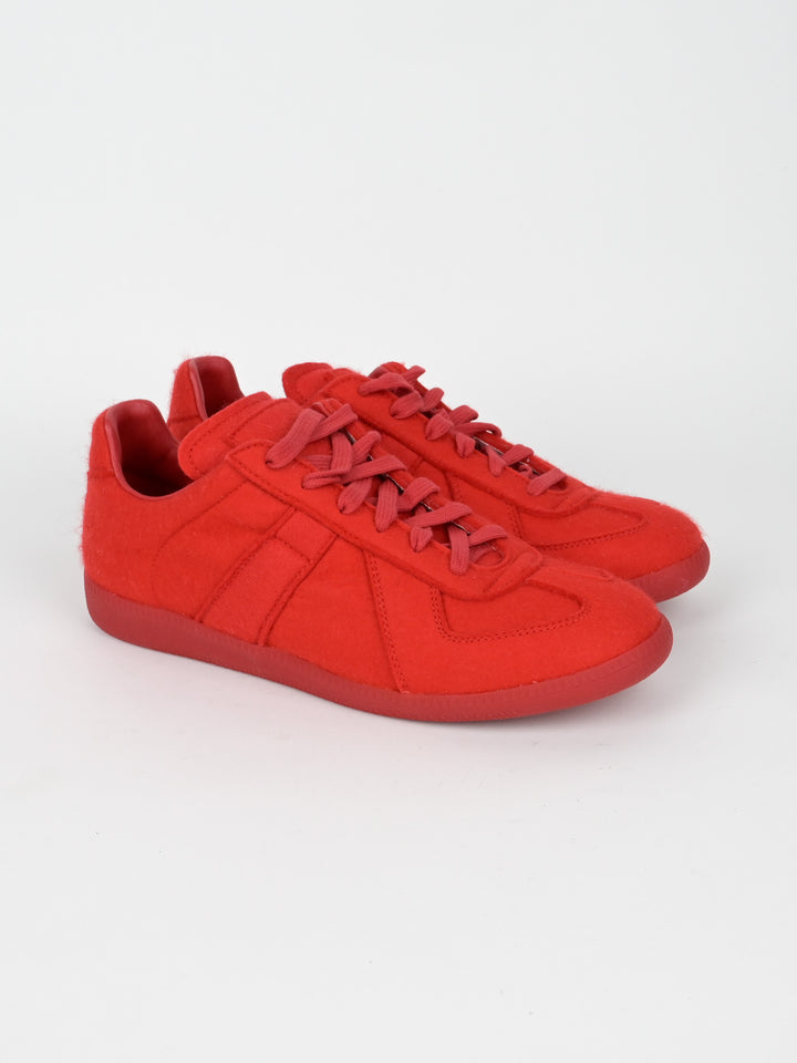 Red Replica GAT Leather Low Top Sneakers
