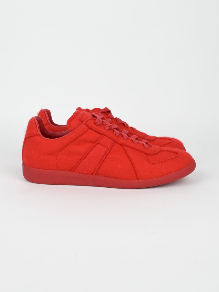 Red Replica GAT Leather Low Top Sneakers