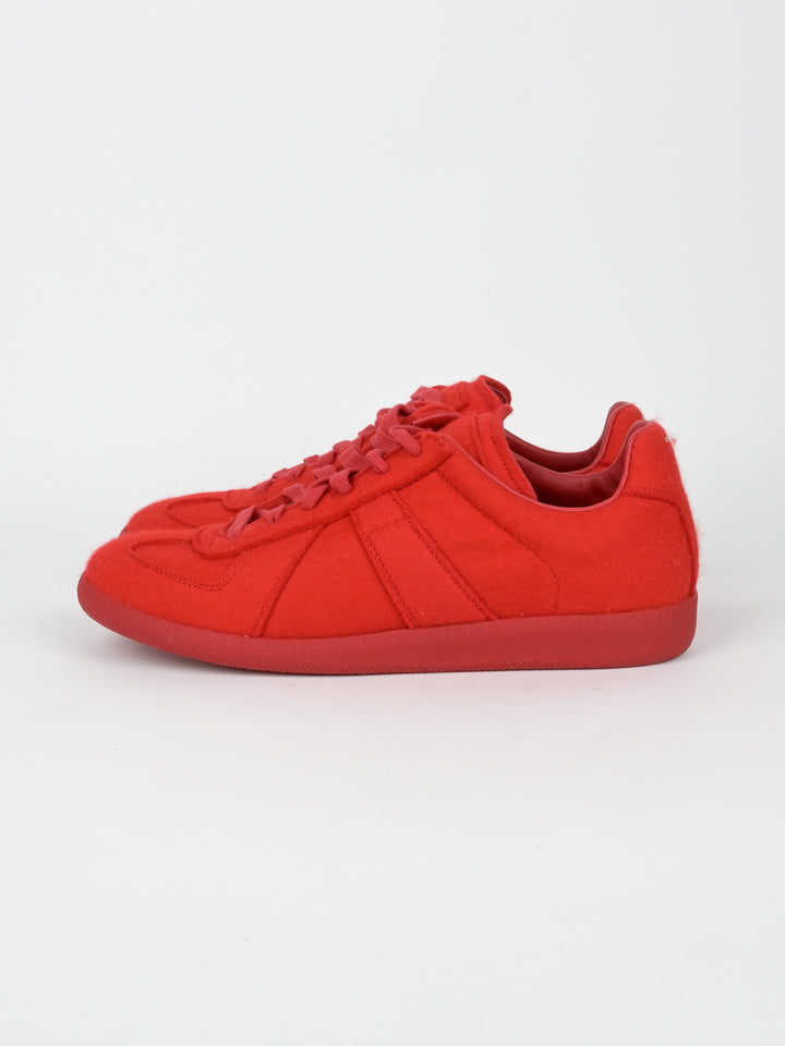 Red Replica GAT Leather Low Top Sneakers