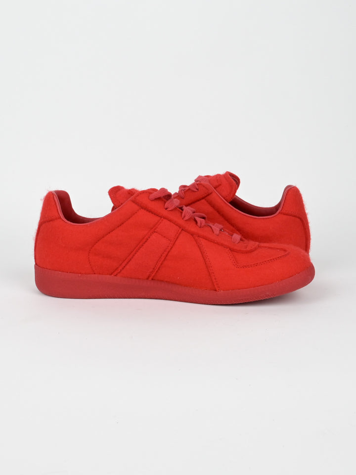 Red Replica GAT Leather Low Top Sneakers