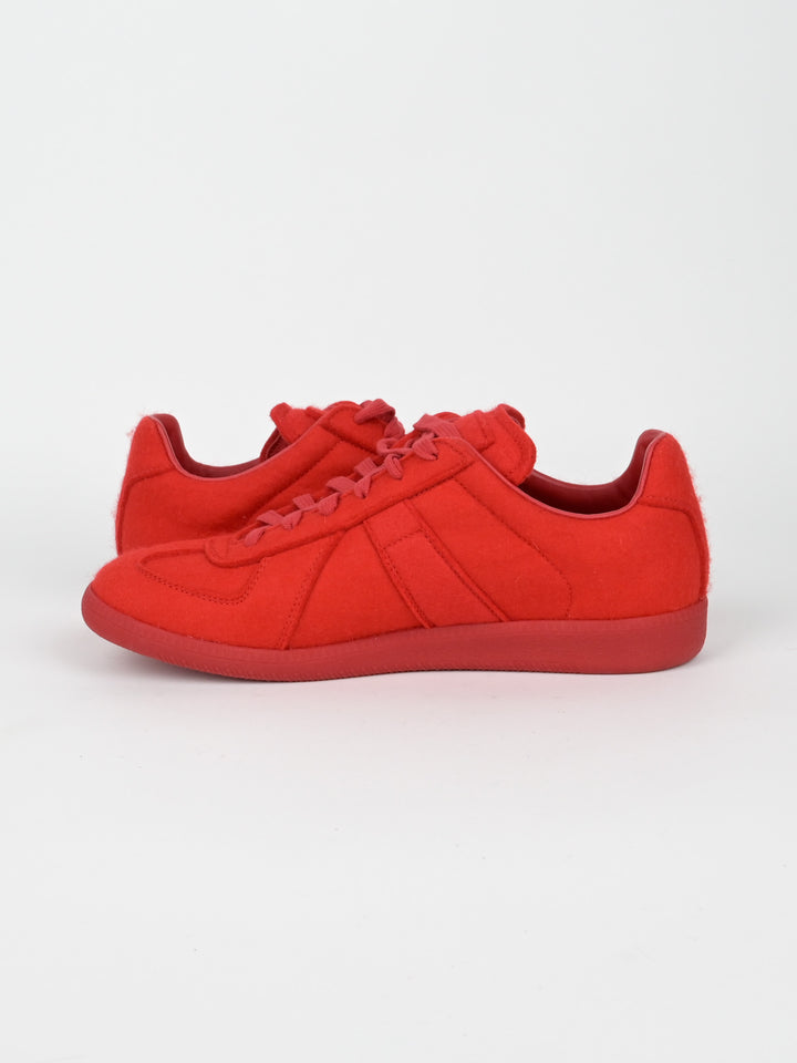 Red Replica GAT Leather Low Top Sneakers