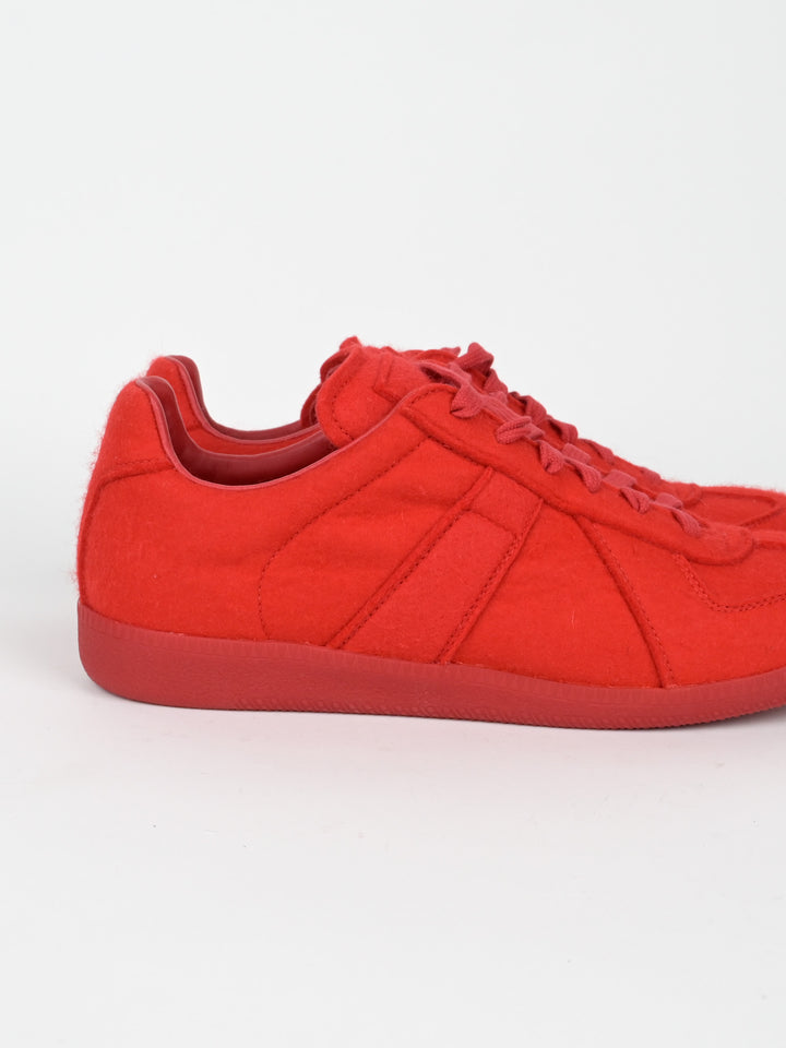 Red Replica GAT Leather Low Top Sneakers