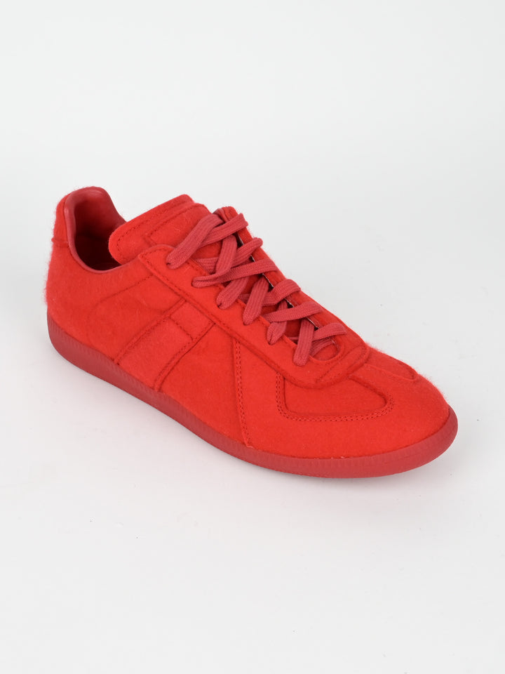 Red Replica GAT Leather Low Top Sneakers