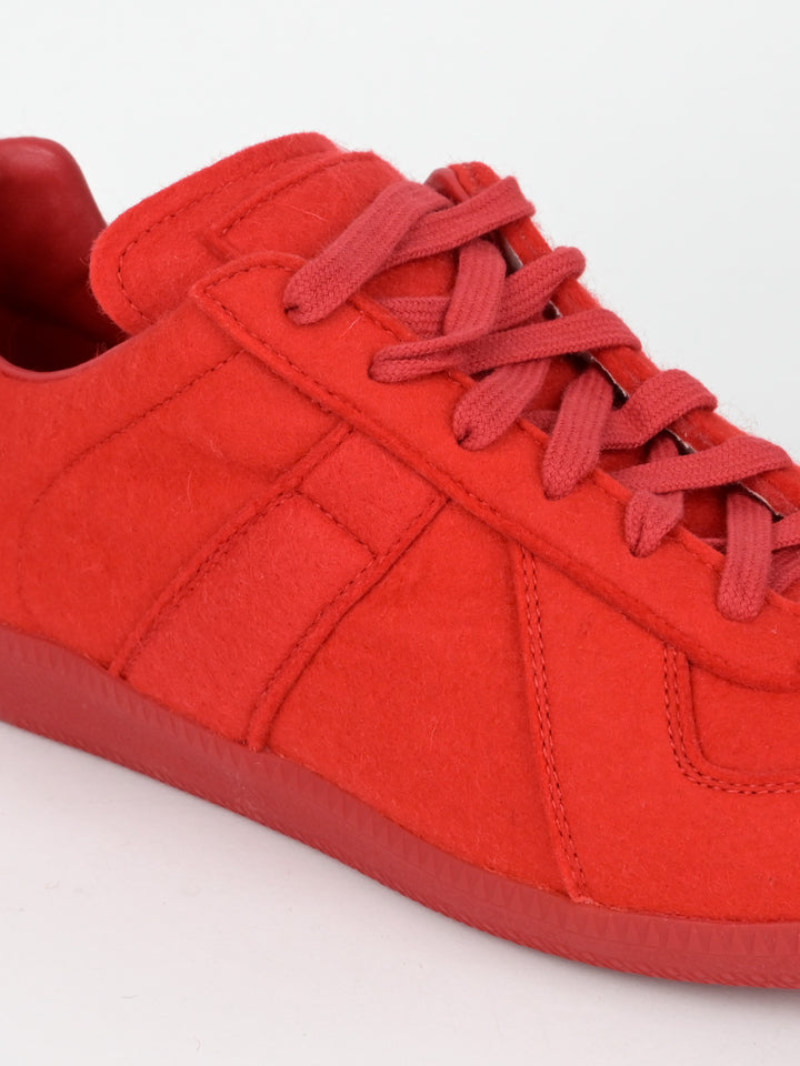Red Replica GAT Leather Low Top Sneakers