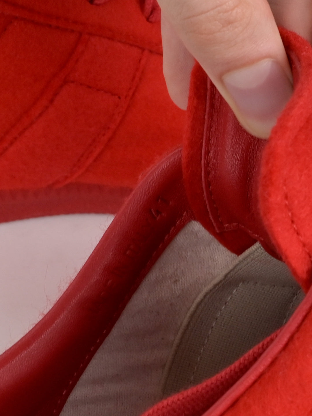 Red Replica GAT Leather Low Top Sneakers