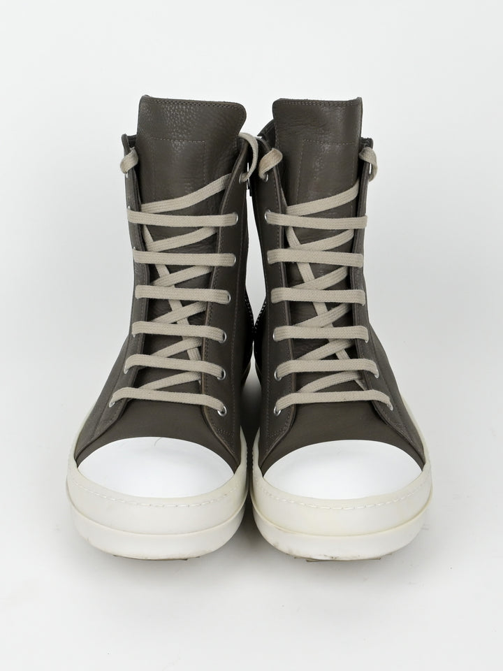 Dark Dust Leather High Top Ramones