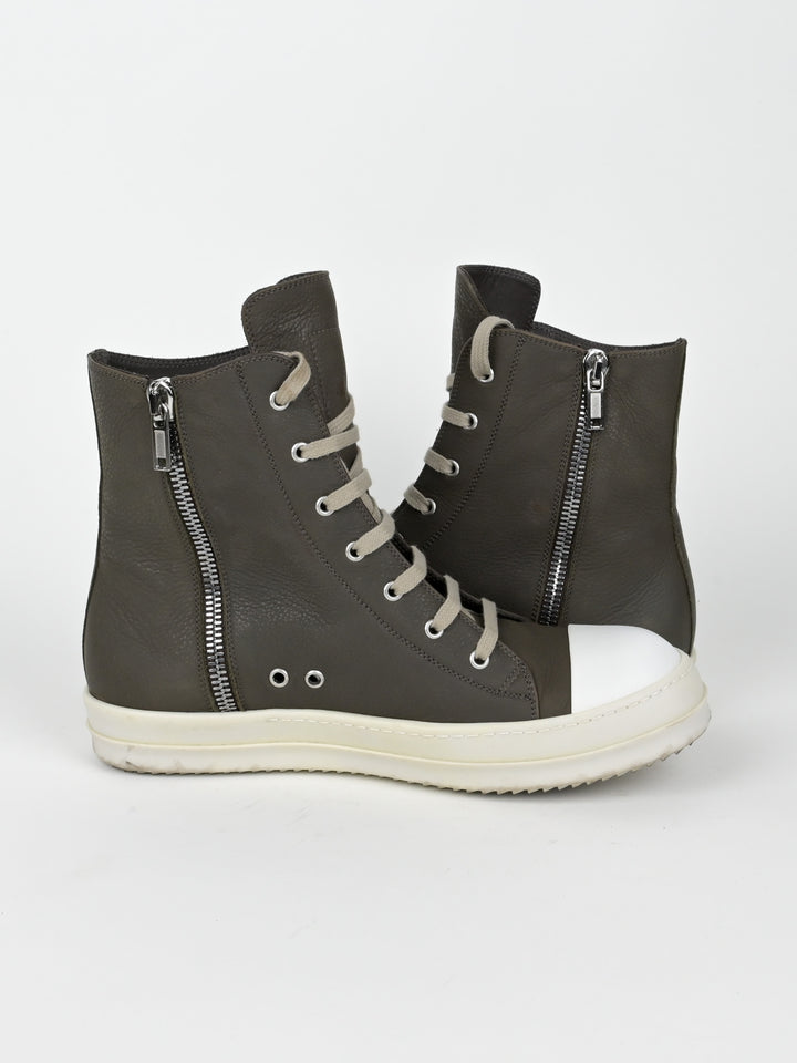 Dark Dust Leather High Top Ramones