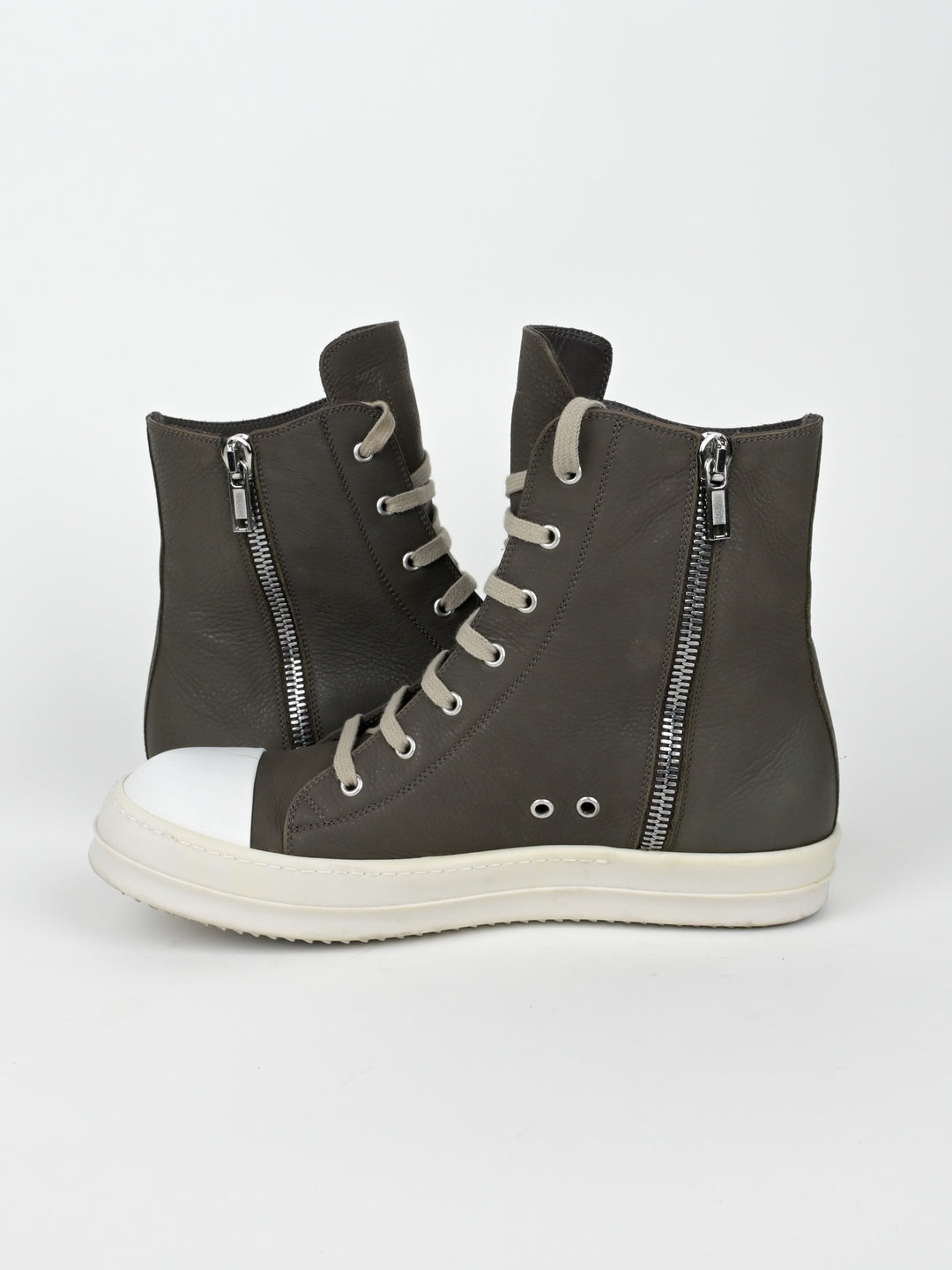 Dark Dust Leather High Top Ramones