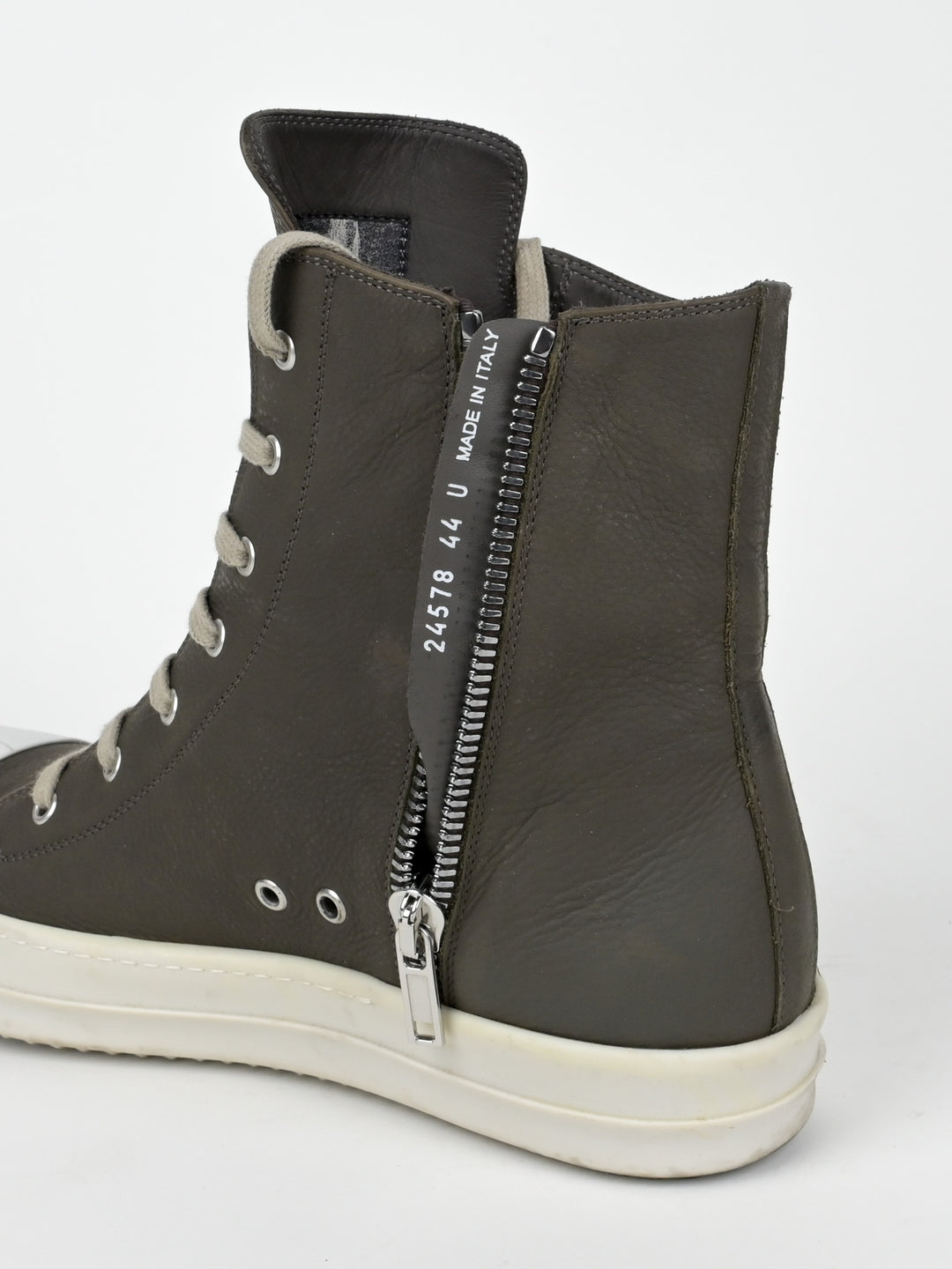 Dark Dust Leather High Top Ramones