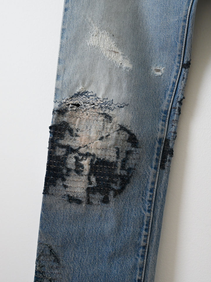 'Glitch Boro' Denim