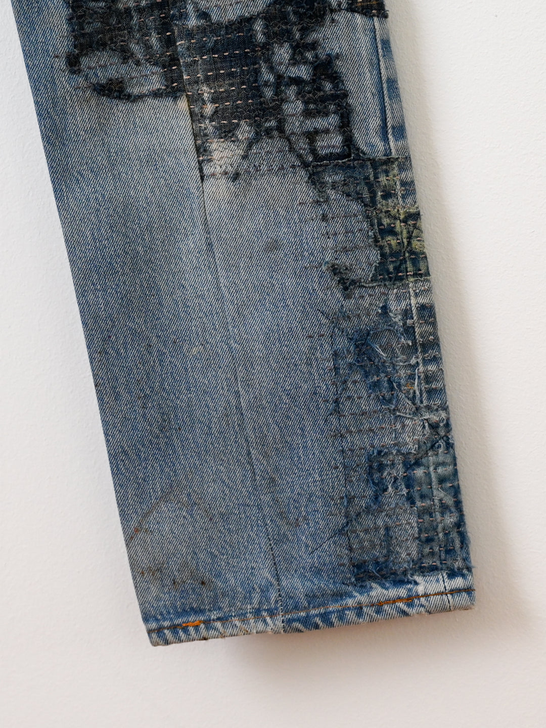 'Glitch Boro' Denim