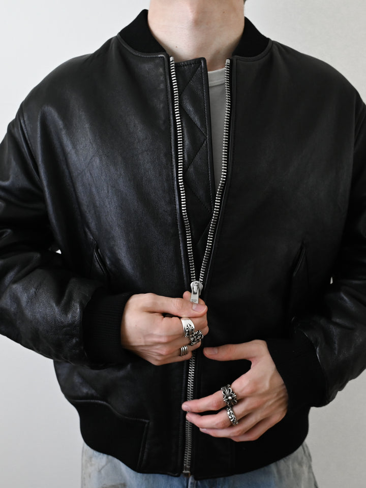 Nappa Leather Bomber Jacket