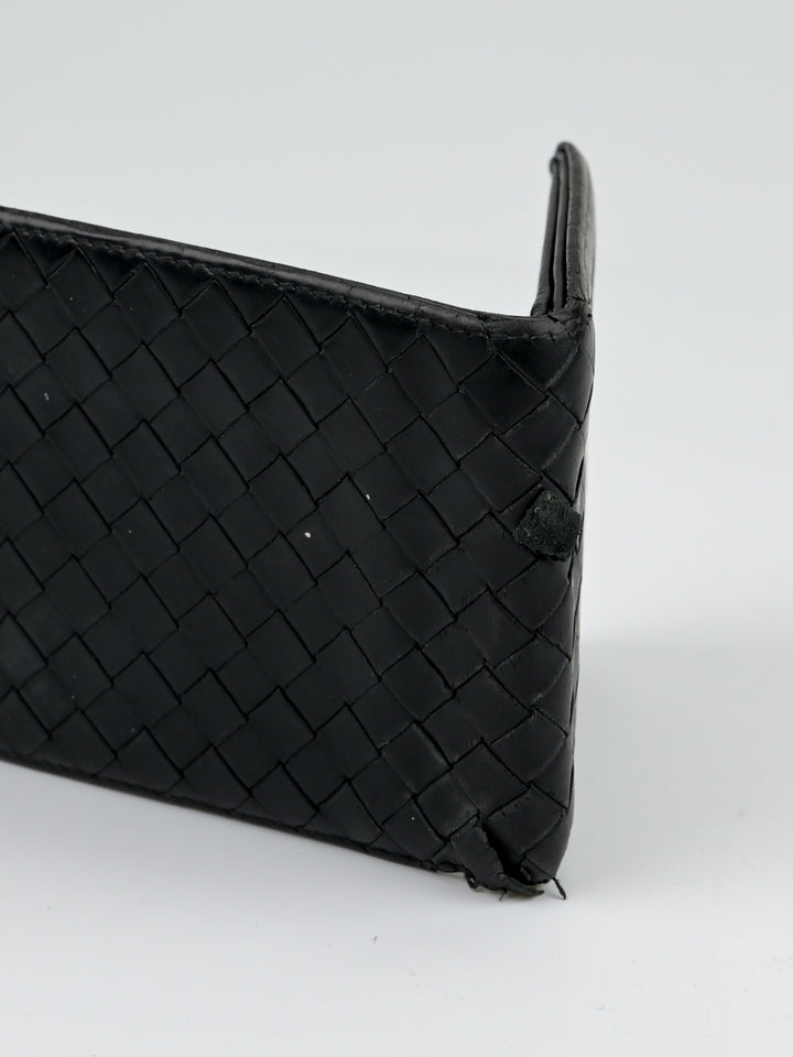 Intrecciato Leather Bi-Fold Wallet