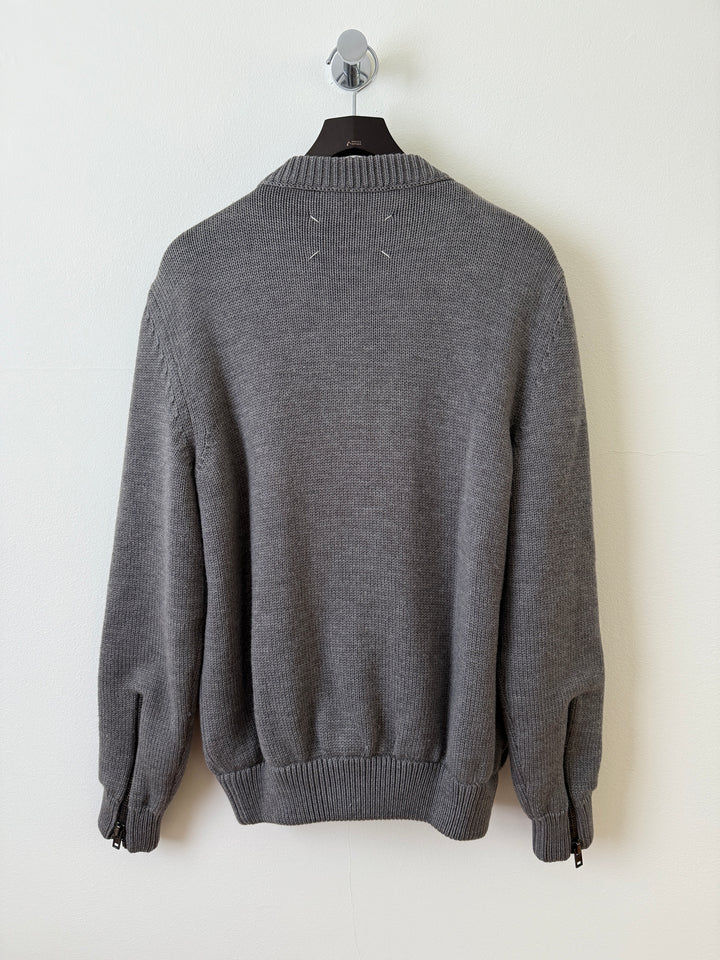 5 Zip Wool Knit Sweater