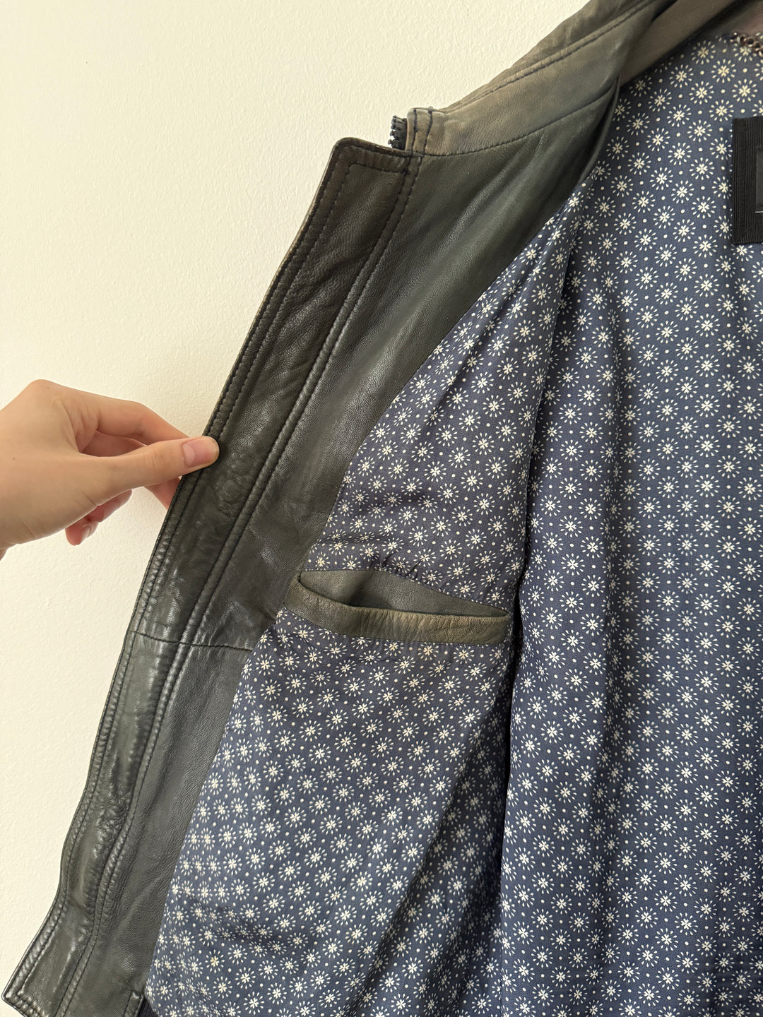 2000s Faded Leather Bomber Jacket