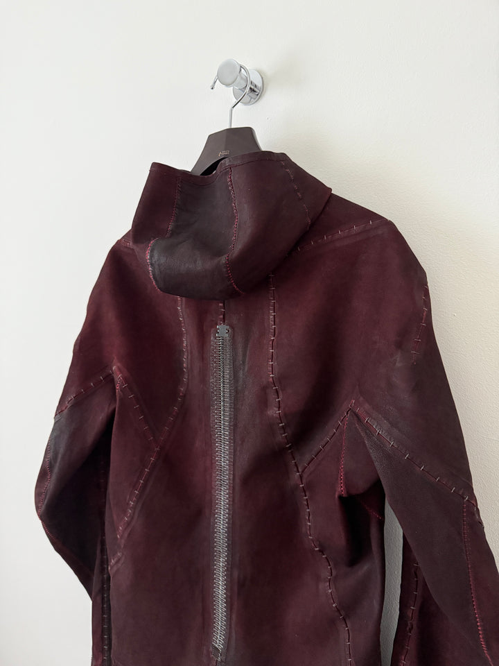Lascar Stretch Dirtyred Astro Leather Jacket