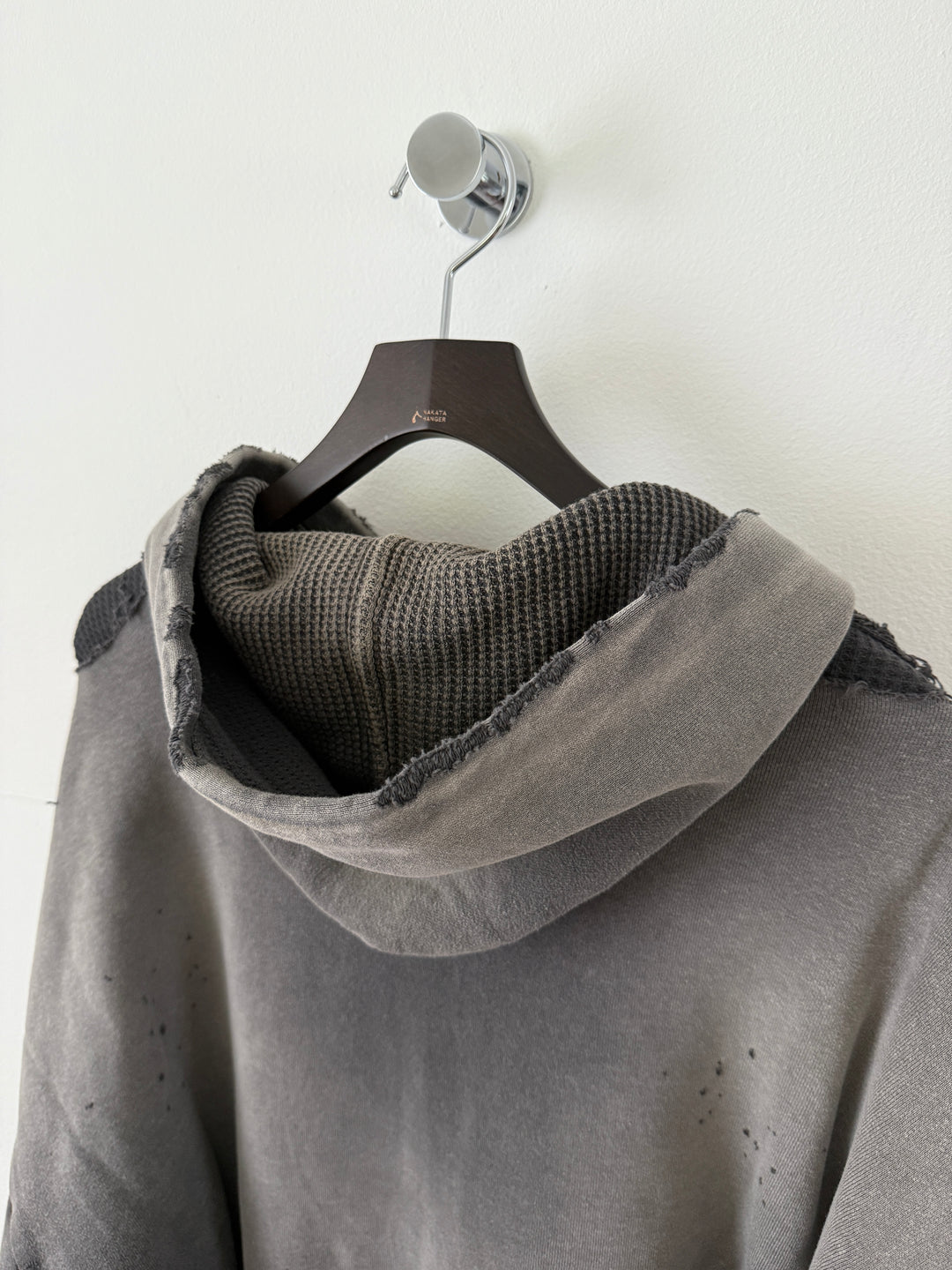 Distressed Thermal Hoodie