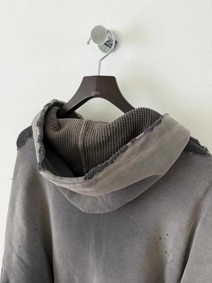 Distressed Thermal Hoodie