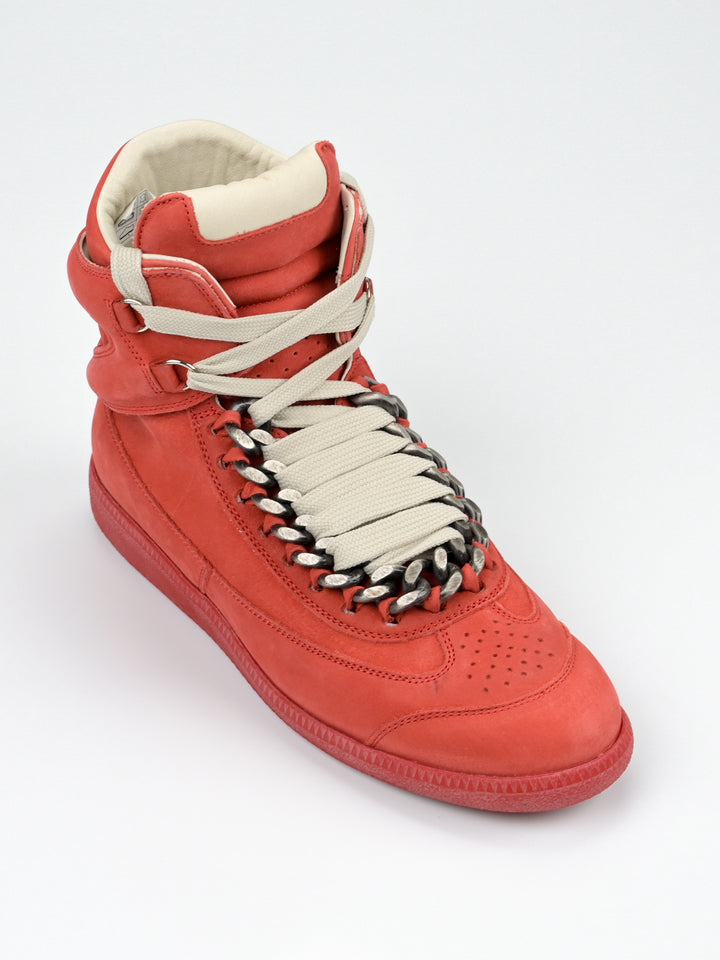 High Top Suede Chain Sneakers