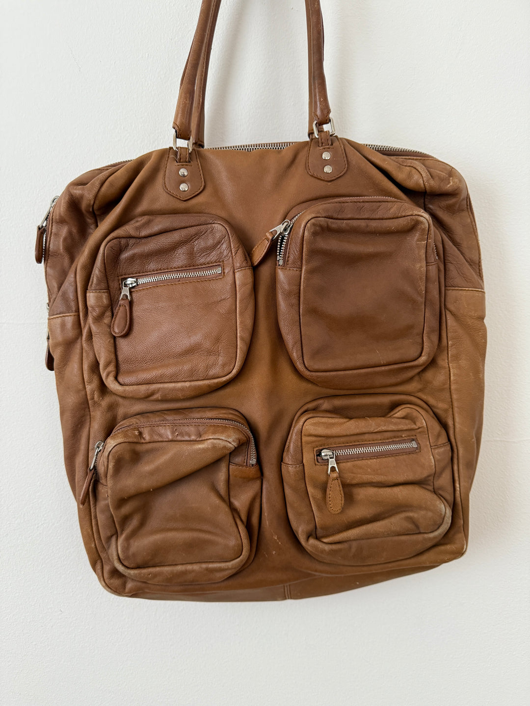 Vintage Multi-Pocket Tote