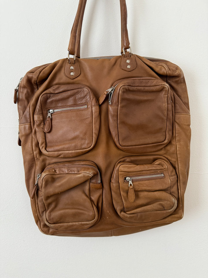 Vintage Multi-Pocket Tote