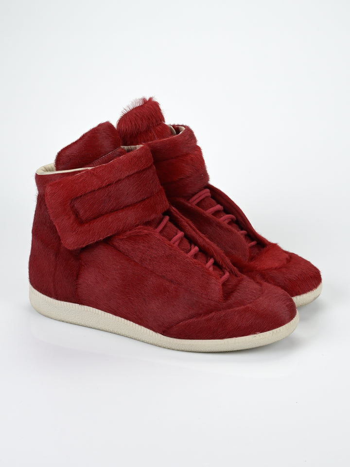 Yeezus Red Calf Hair Future Sneakers