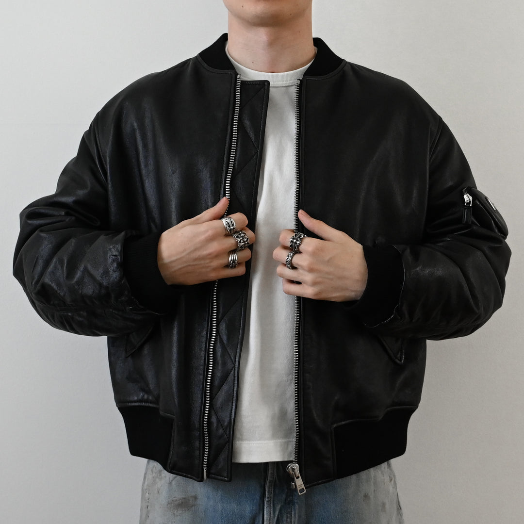 Nappa Leather Bomber Jacket