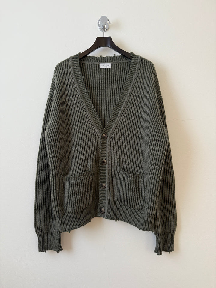 Structure Knit Wool Cardigan