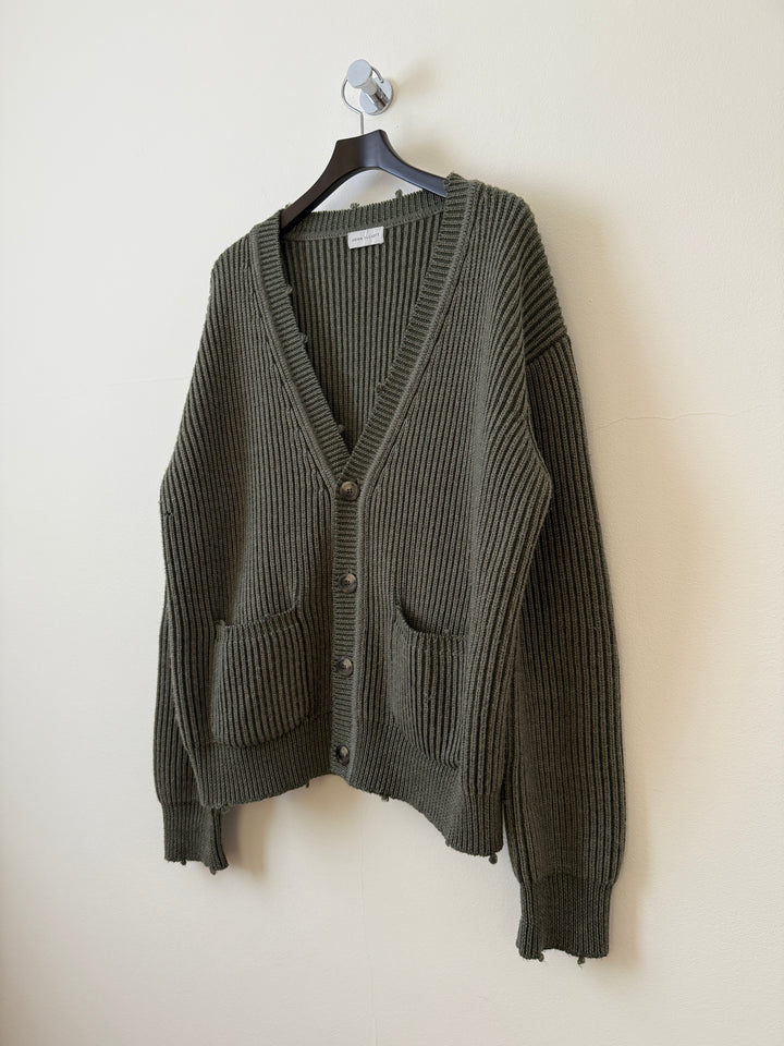 Structure Knit Wool Cardigan