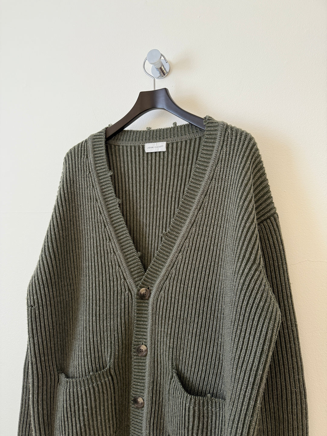 Structure Knit Wool Cardigan