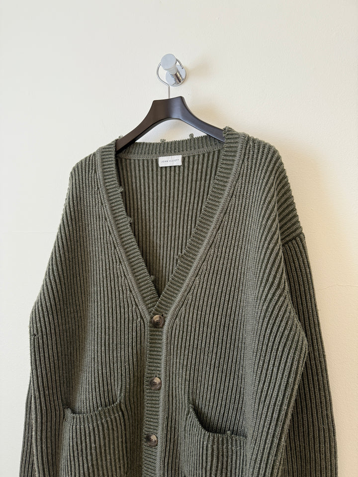 Structure Knit Wool Cardigan