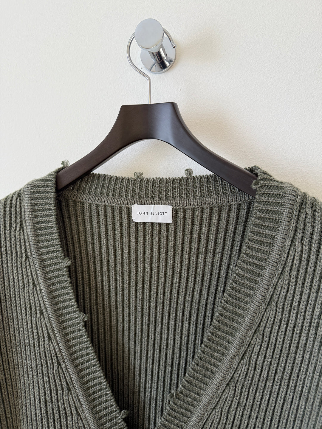 Structure Knit Wool Cardigan