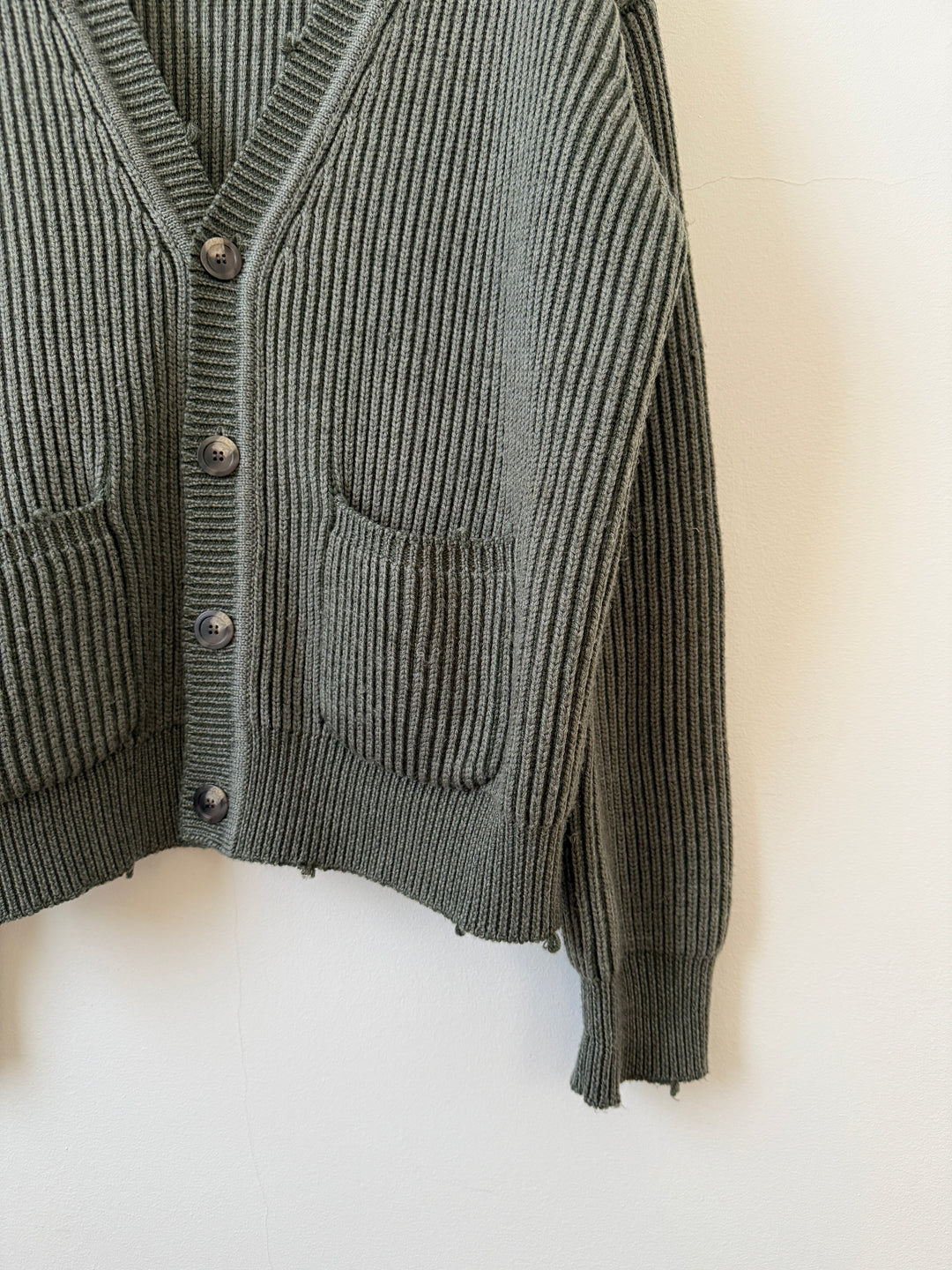 Structure Knit Wool Cardigan
