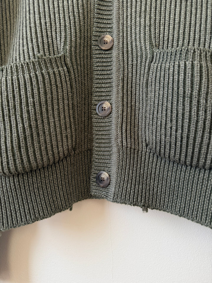 Structure Knit Wool Cardigan