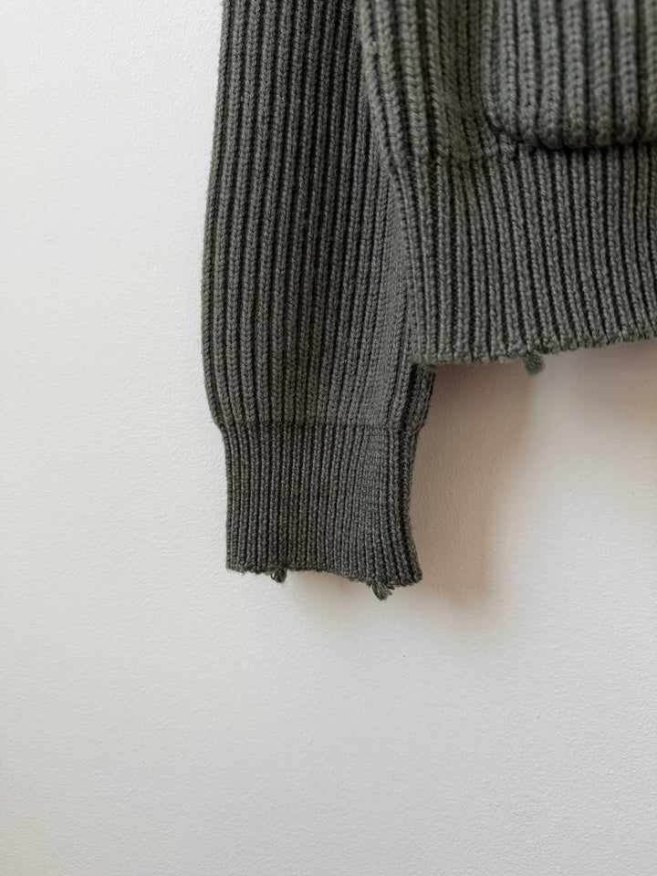 Structure Knit Wool Cardigan