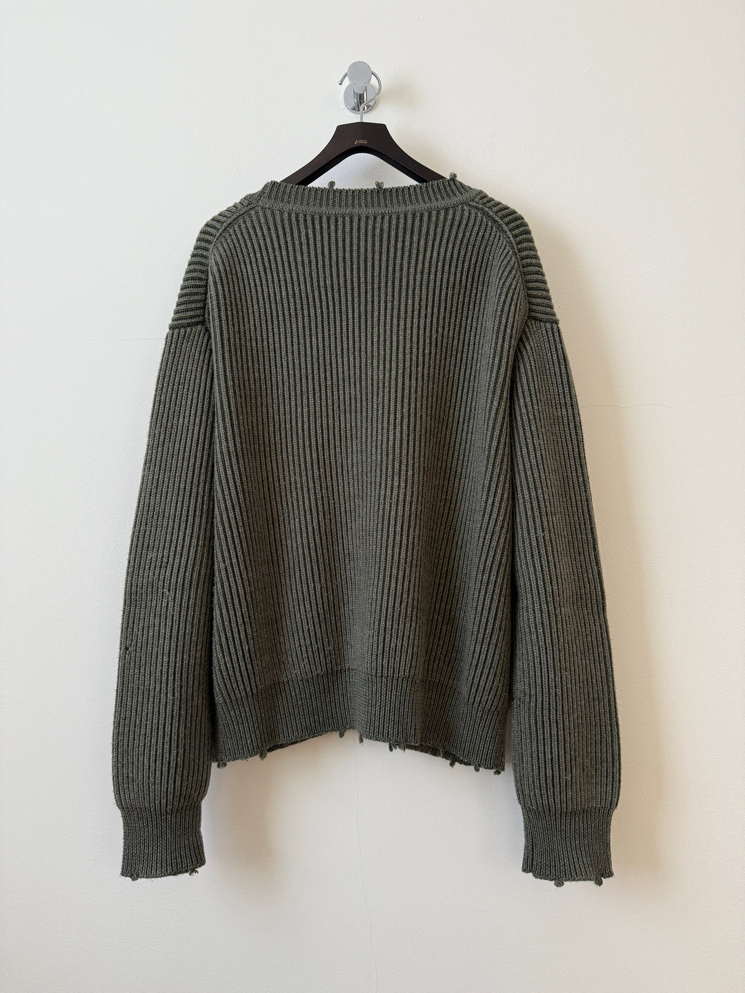 Structure Knit Wool Cardigan