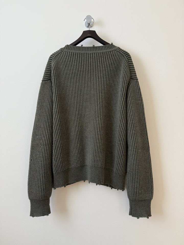 Structure Knit Wool Cardigan