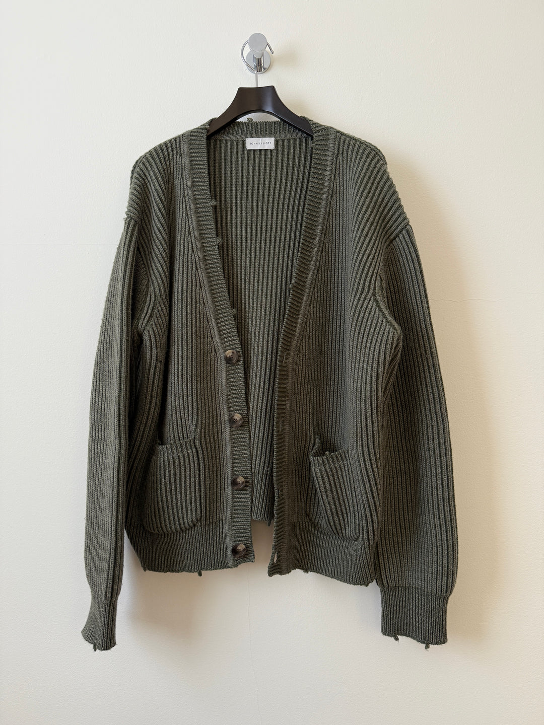 Structure Knit Wool Cardigan