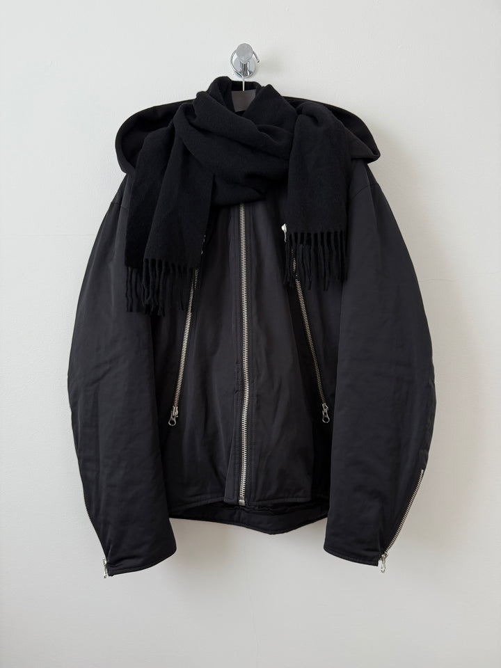 MM6 Hooded 5 Zip Bomber w/Scarf