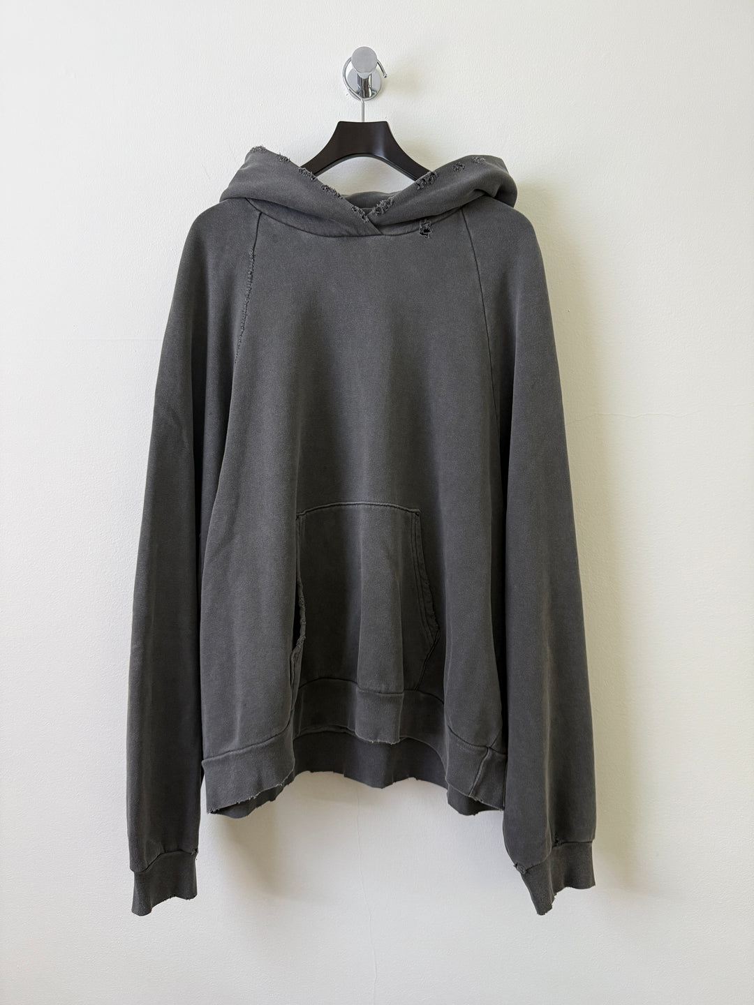Grey Folsom Distressed Hoodie