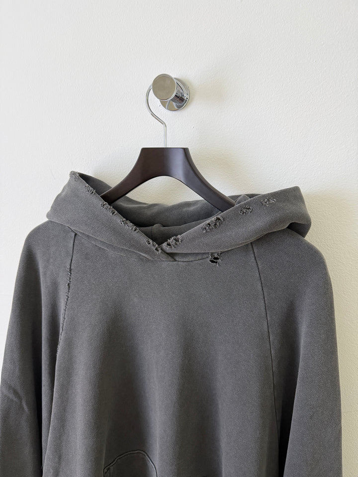 Grey Folsom Distressed Hoodie
