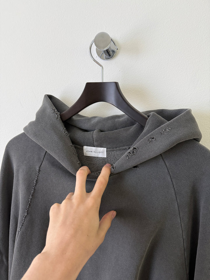 Grey Folsom Distressed Hoodie