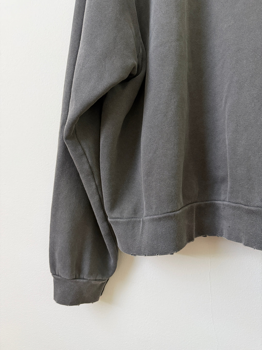 Grey Folsom Distressed Hoodie