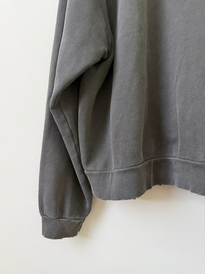 Grey Folsom Distressed Hoodie