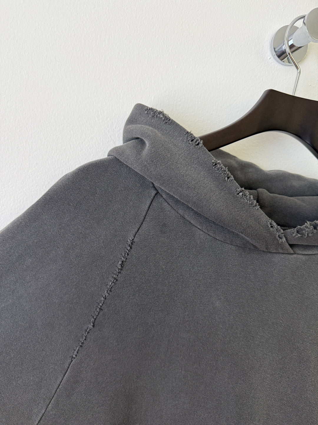 Grey Folsom Distressed Hoodie